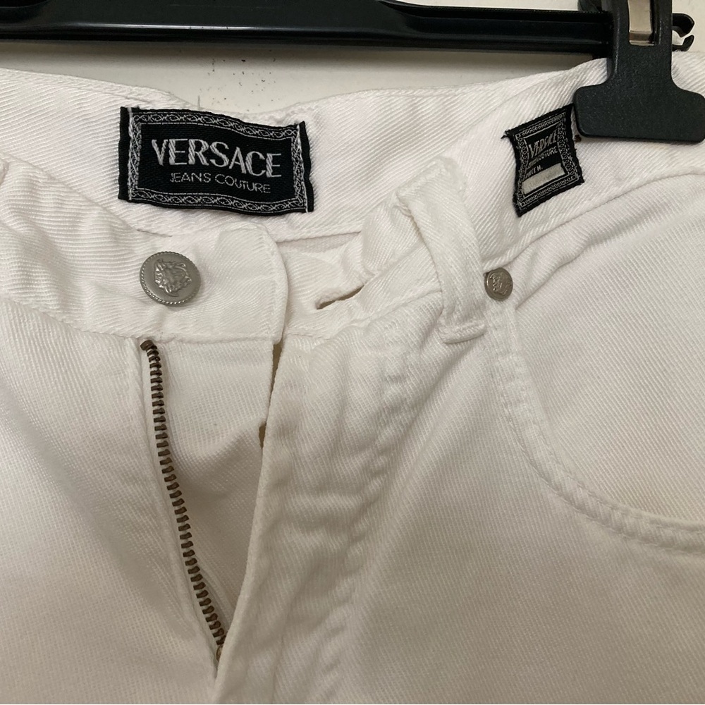 Versace White Jeans Couture High-Waist Denim